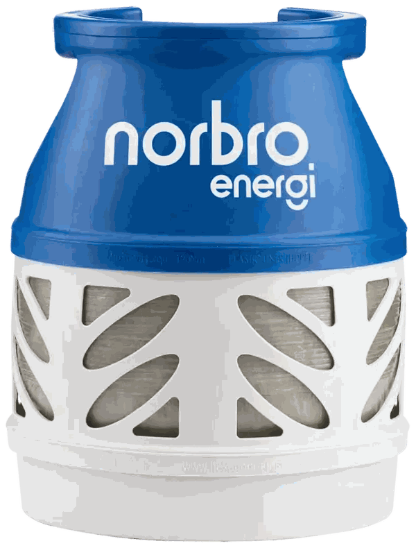 Norbro Energi letvægts gasflaske med blå top